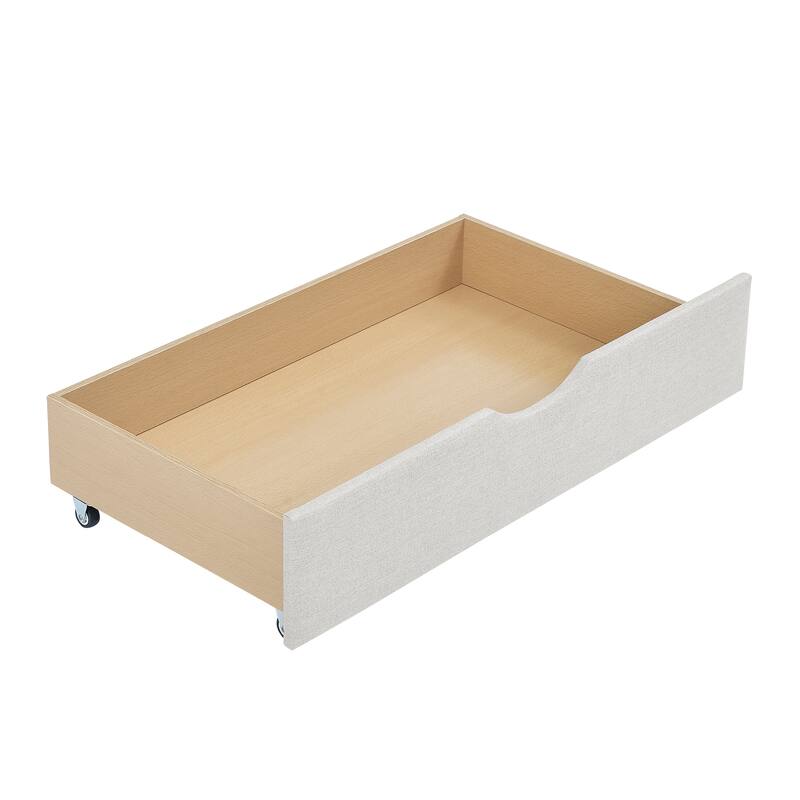 Full Size Upholstered Daybed with 2 Drawers
