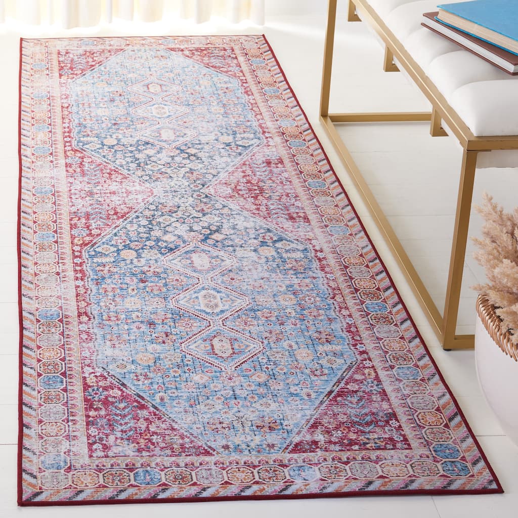 SAFAVIEH Tucson Machine Washable Slip Resistant Celestine Traditional Rug