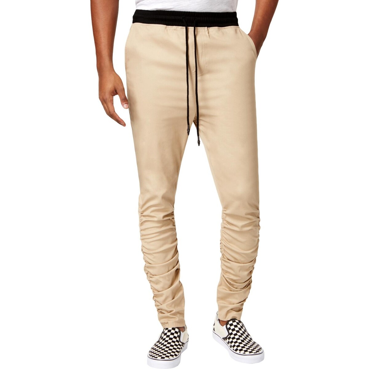 ruched slim fit joggers