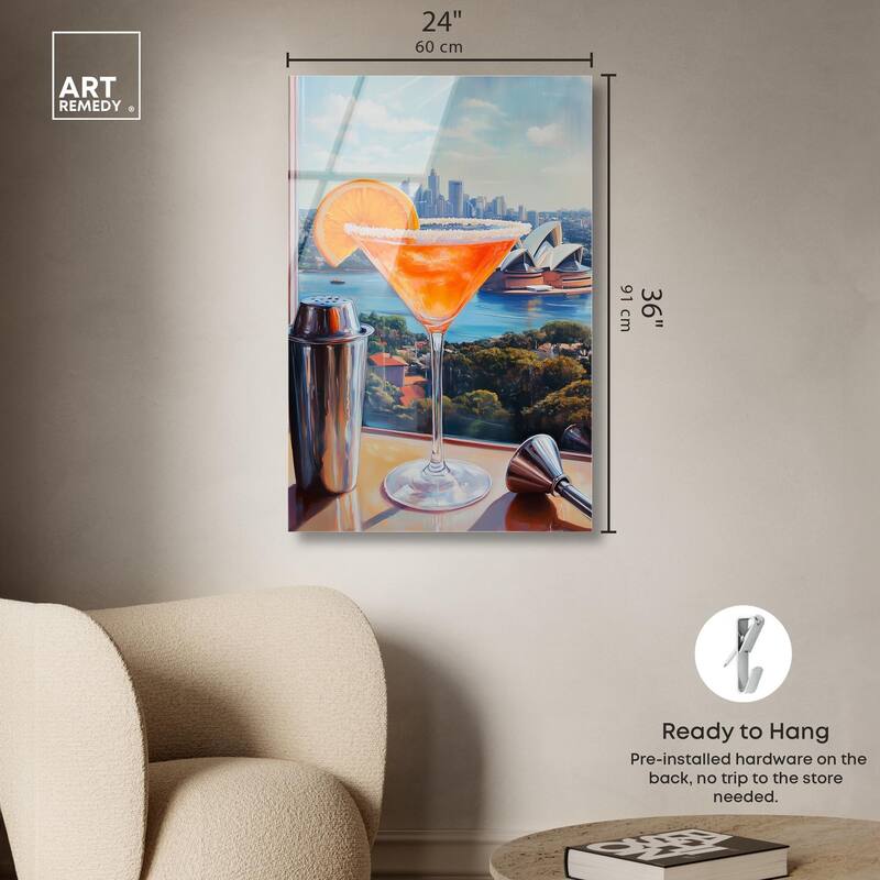 Classy Drink in Australia Acrylic by Art Remedy, Ready to Hang