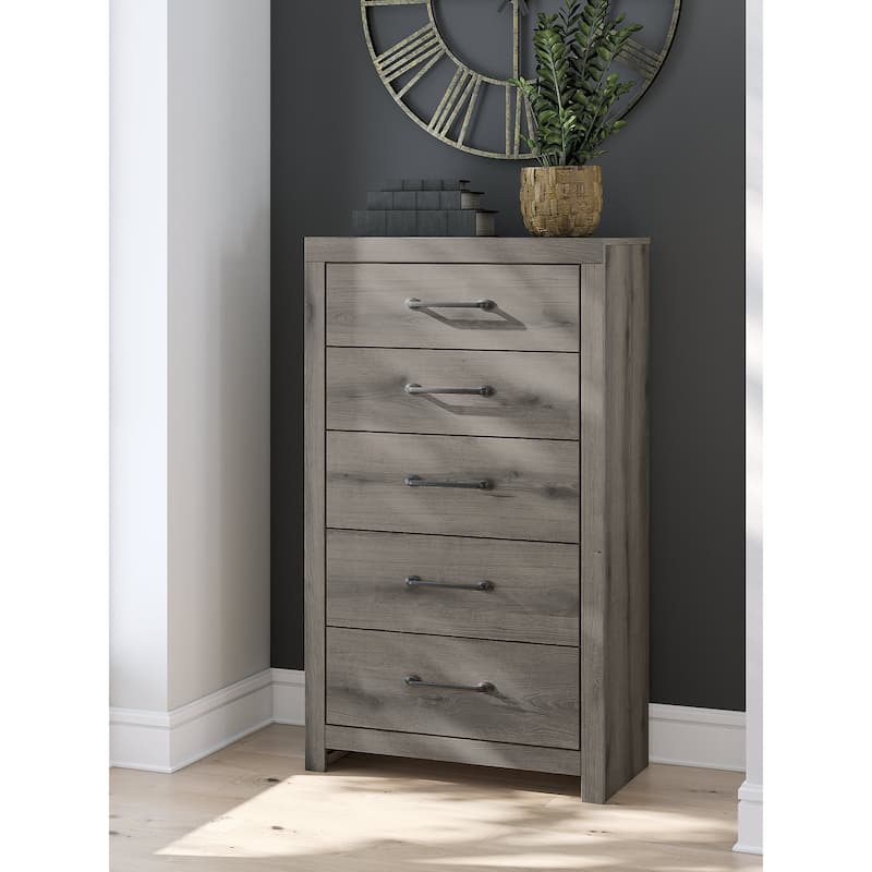 Signature Design by Ashley Fondenlane Gray Chest of Drawers - Gray - 5-drawer
