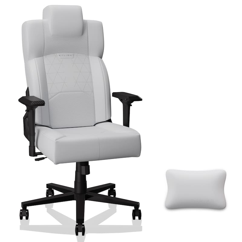 PU Leather Ergonomic Gaming Chair with Lumbar Support and Flip-Up Arms