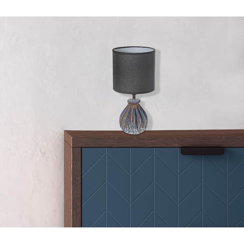 Ceramic Table Lamp With Shade Origami Black