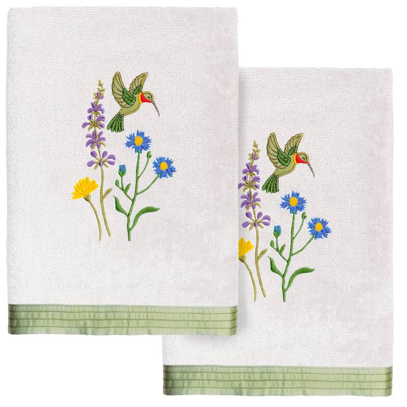 Authentic Hotel and Spa Turkish Cotton Hada 2 PC Hand Towel Set - Silver