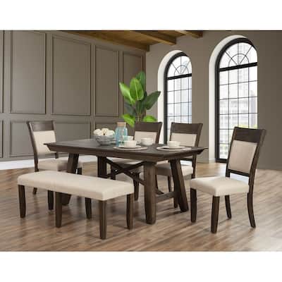 Alpine Furniture Brayden Dining Table, Espresso - 72" W x 36" D x 30" H