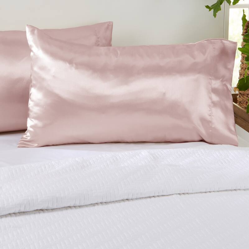 Great Bay Home 2-Pack Sateen Silk Pillowcase