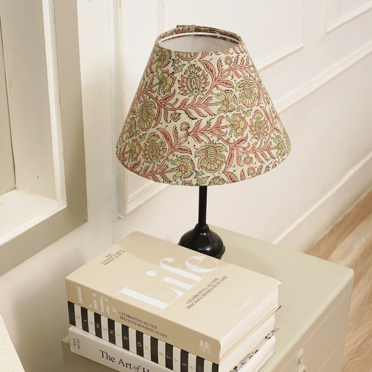 Fabdivine Floral Linen Table Lampshade Hotel or Office Decor
