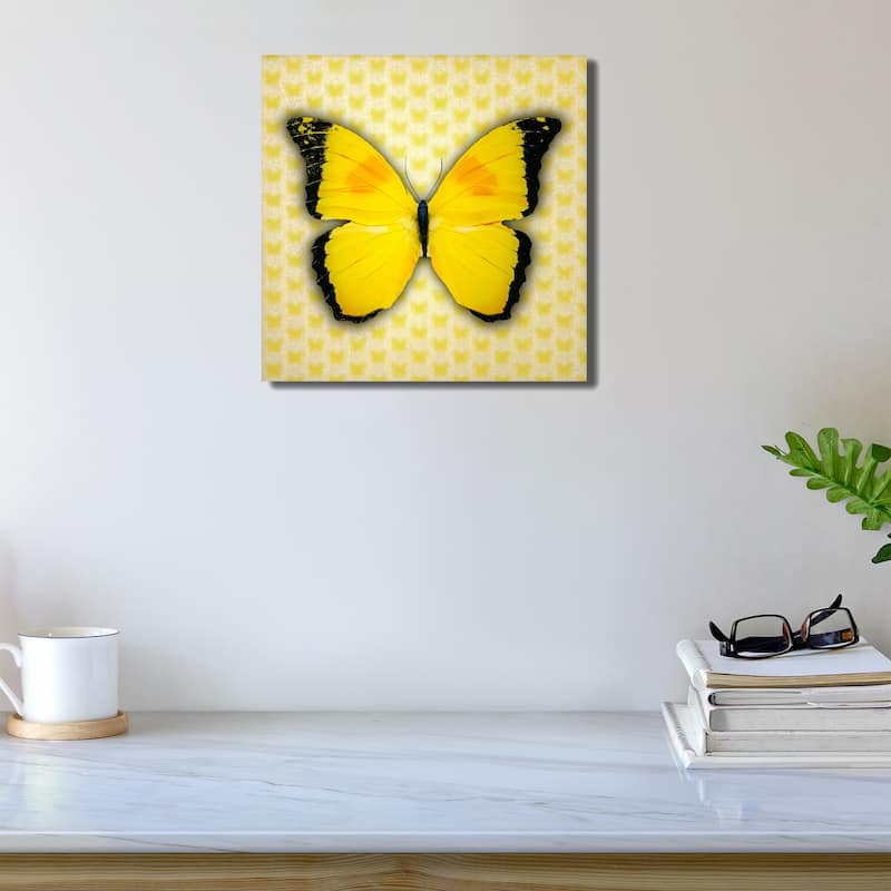 Matashi 5D Multi-Dimensional Wall Art - Custom Made 5D Yellow Butterfly Wall Art Print