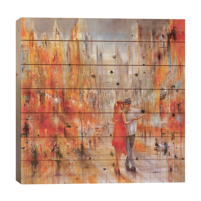 Salsa Print On Wood by Annette Schmucker - Multi-Color - 26x26x1.5