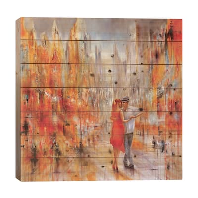 Salsa Print On Wood by Annette Schmucker - Multi-Color