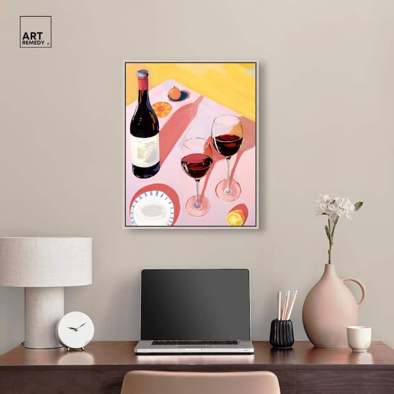 Summer Wine table Canvas by Art Remedy