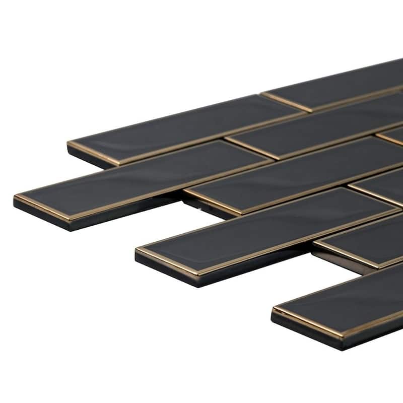 Athena 2x6 Matte Glass Subway Mosaic Tile - Wall, Backsplash