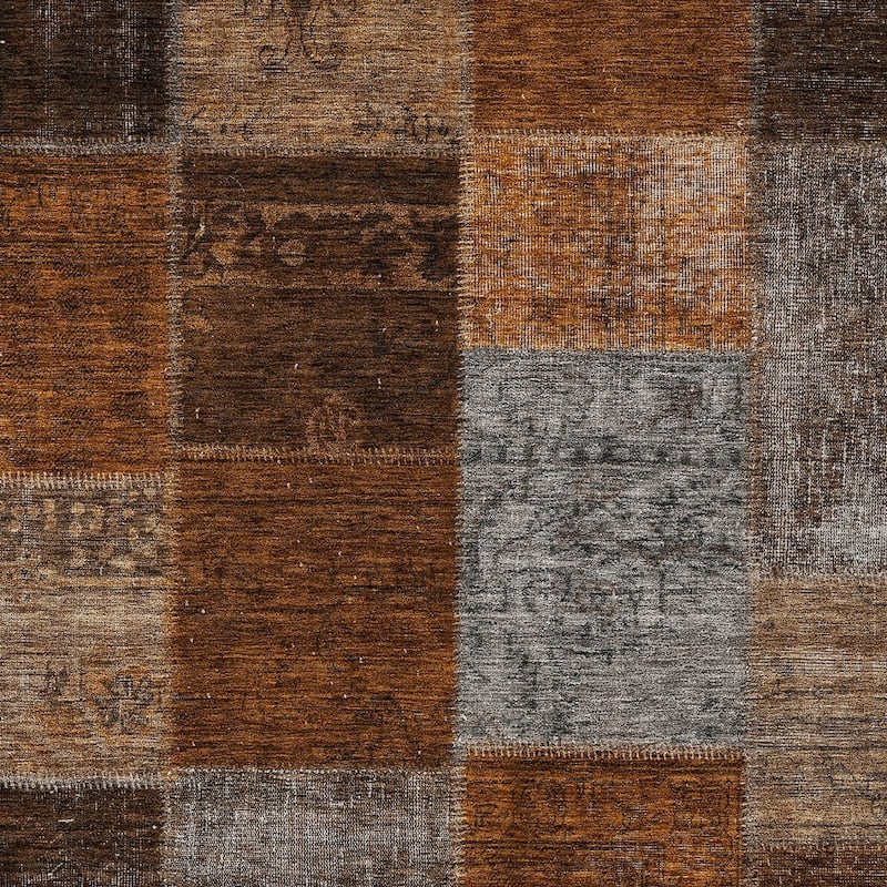 HomeRoots Patchwork Transitional Rectangle Outdoor Rug