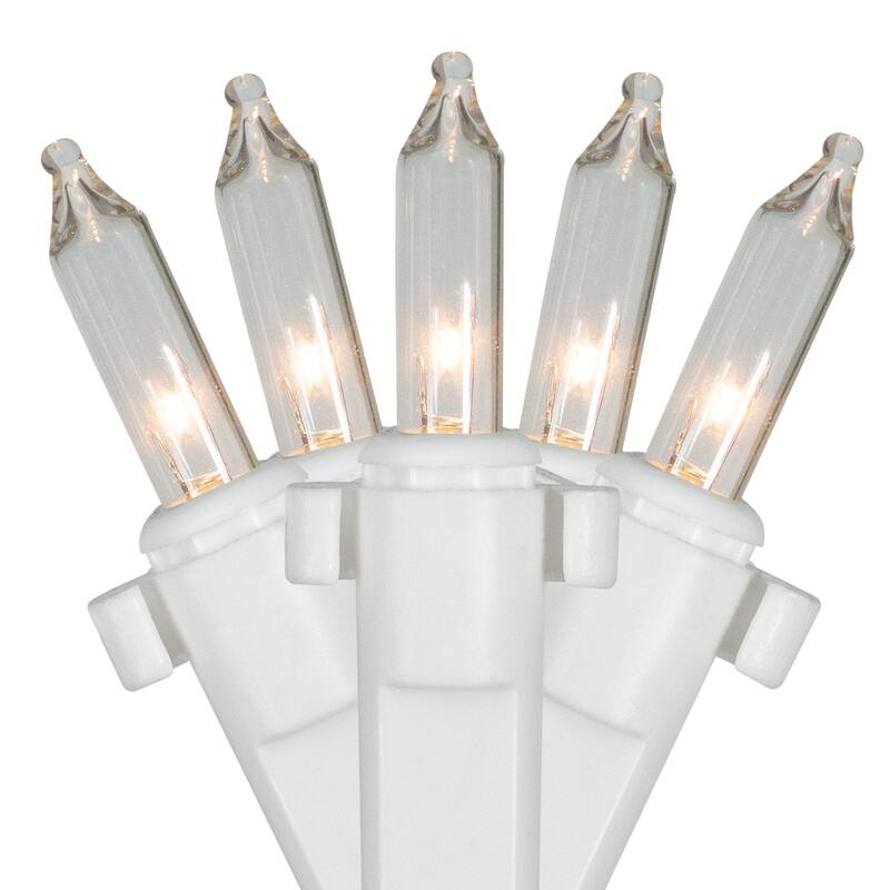 4' x 6' Clear Mini Net Style Christmas Lights, White Wire