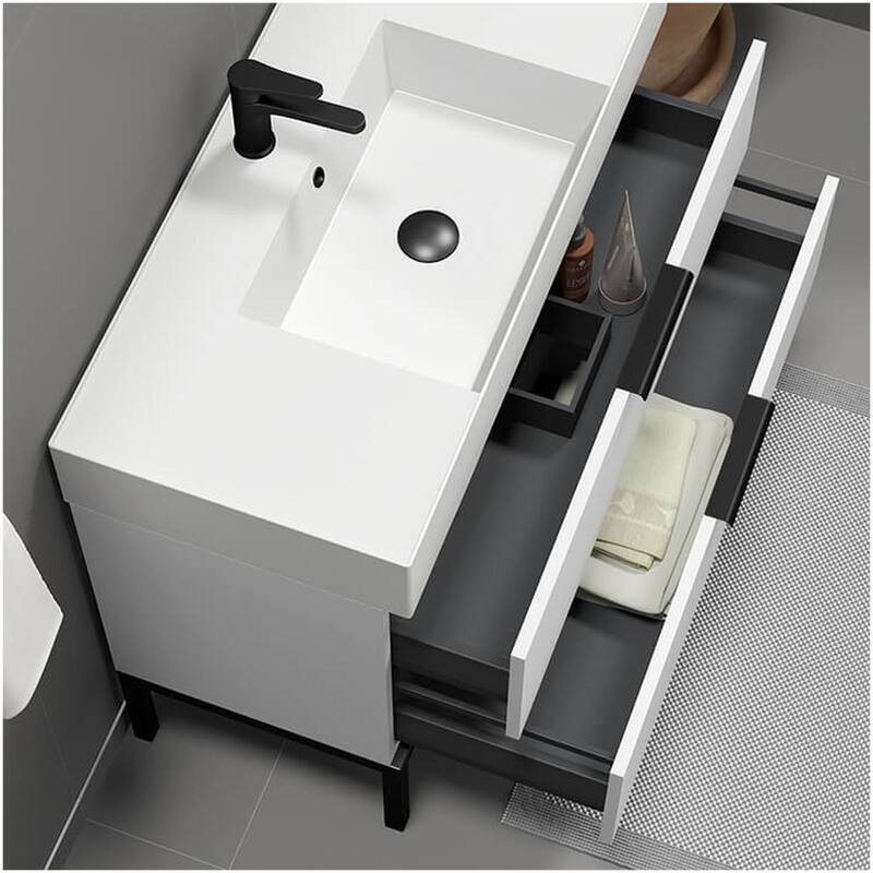 Nameeks Derin-4018 Derin 40" Free Standing Single Basin Vanity Set