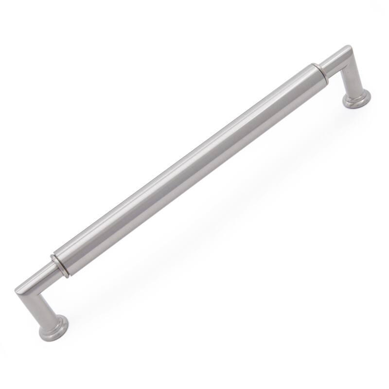 RK International Cylinder 10 Inch Center to Center Handle Cabinet Pull - Satin Nickel