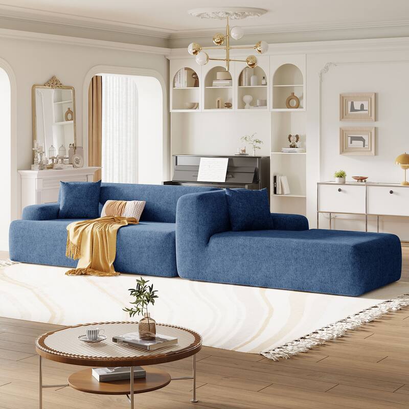 Modular L-Shape Sectional Sofa Couch, 2 Piece Free Combination