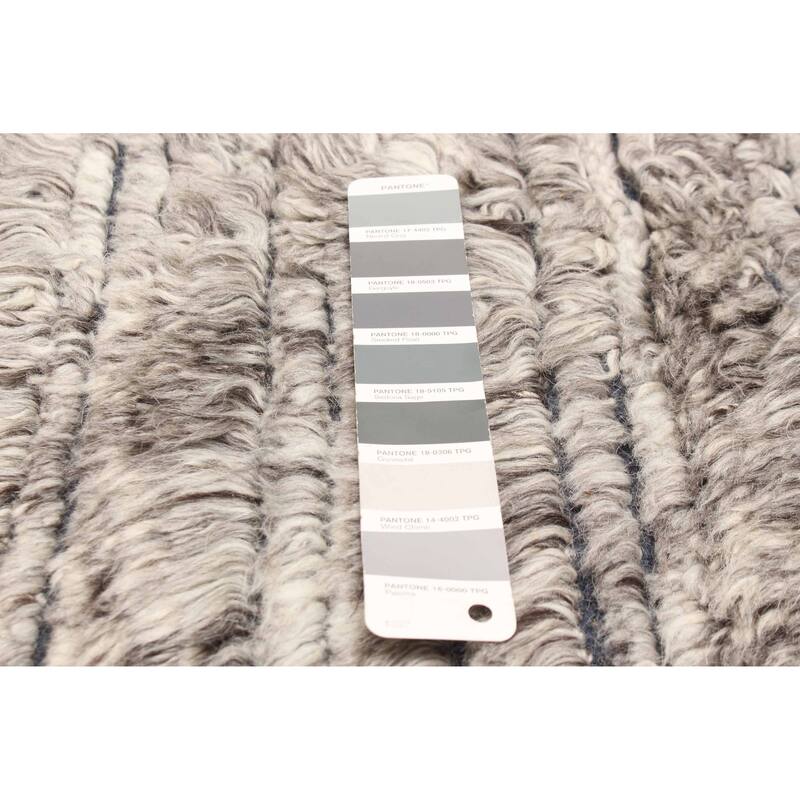 ECARPETGALLERY Hand-knotted Tangier Grey Wool Rug - 3'0 x 5'3