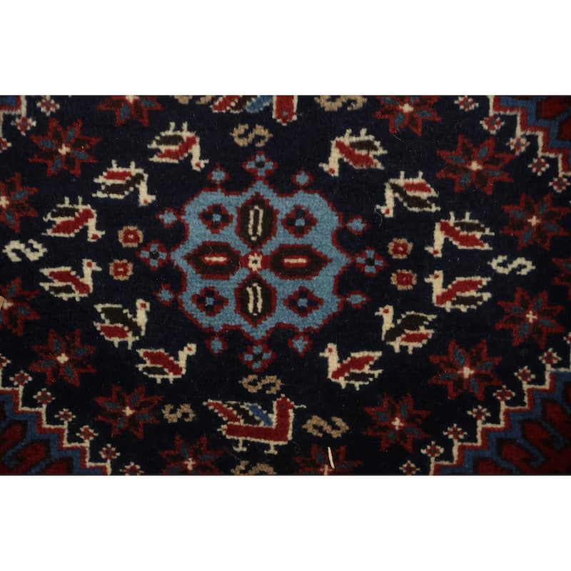 Hand Knotted Oriental 100% Wool Carpet Traditional Tribal Red Yalameh Area Rug - 10' 0'' X 6' 10''