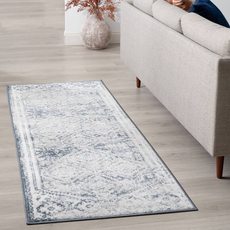 Linx French Country Medallion Indoor Area Rug - 2'2'' x 7'3'' - Blue