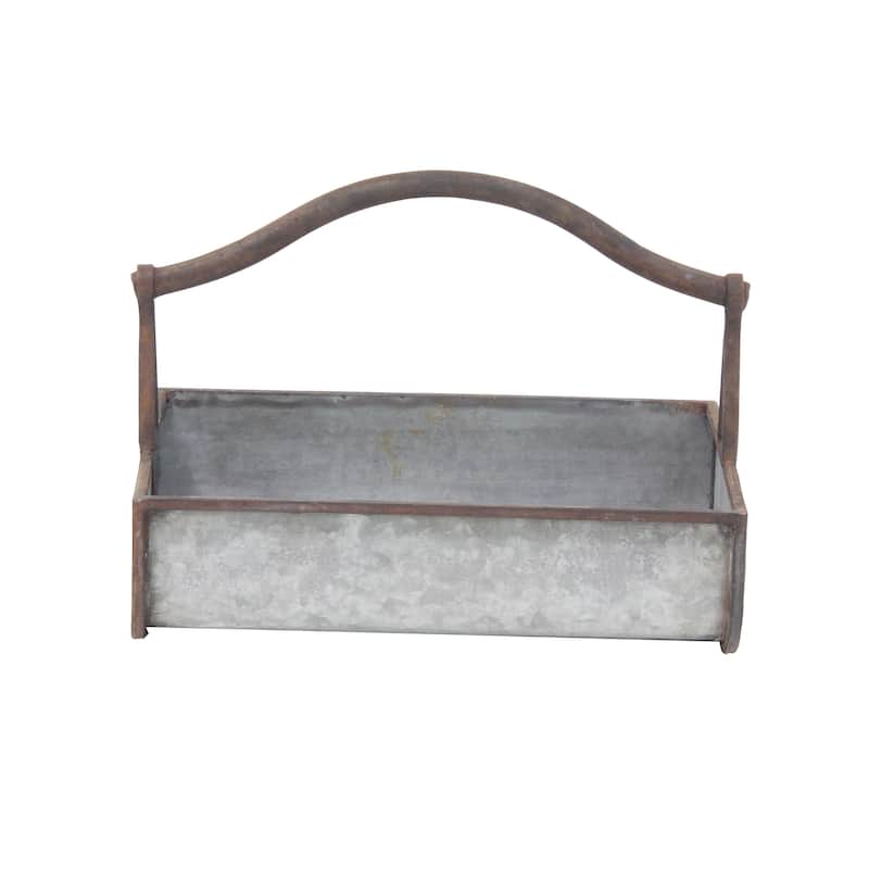 Grey Iron Farmhouse Planter (Set of 2) - 18 x 12 x 16