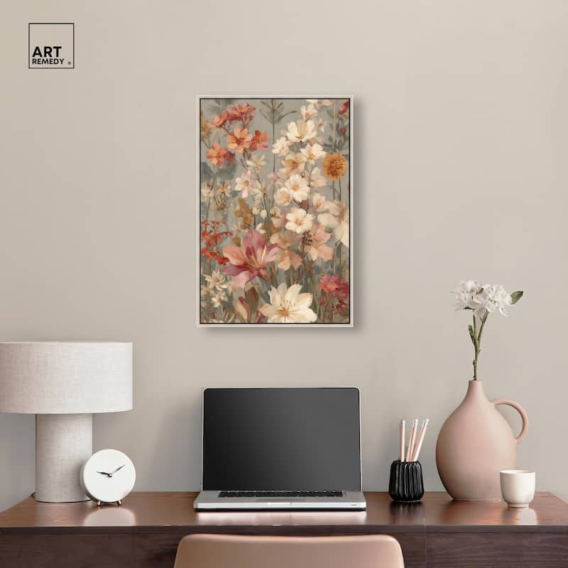 Soft Cream Wilds Canvas by Art Remedy
