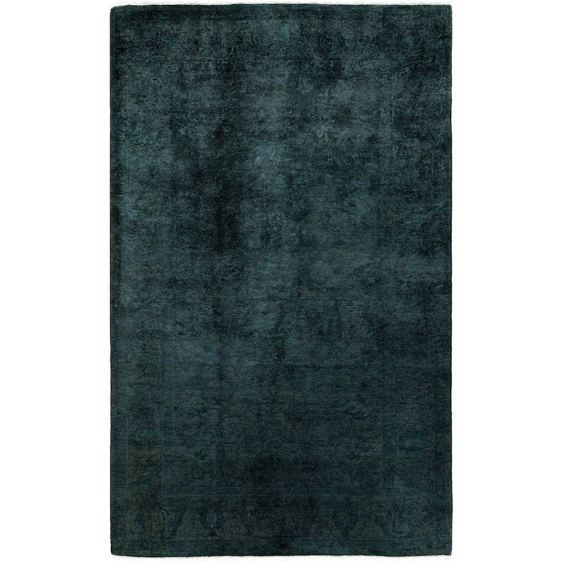 Overdyed One-of-a-Kind Hand-Knotted Area Rug - Black - 3' 3" x 5' 3"