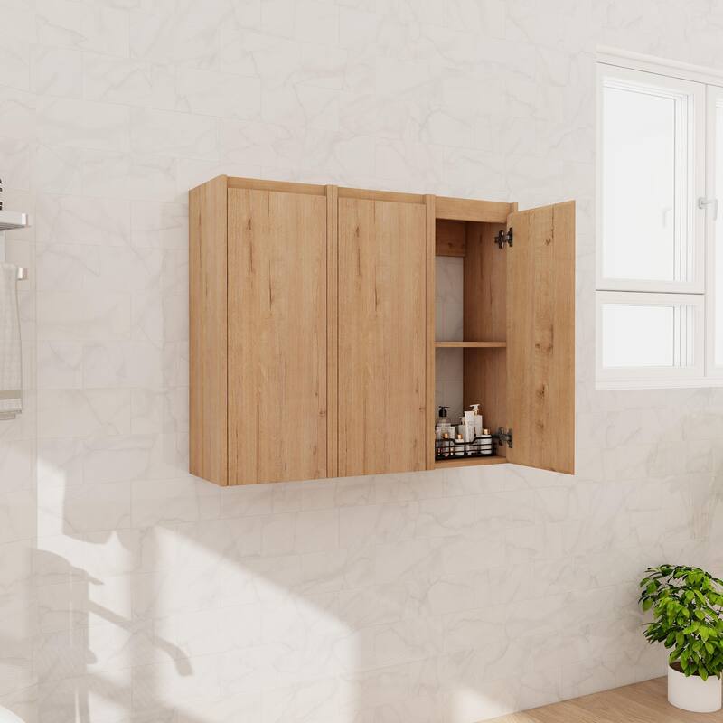 Beingnext 12"/36" Wall Mounted Bathroom Side Cabinet With Soft Close Door And Shelf