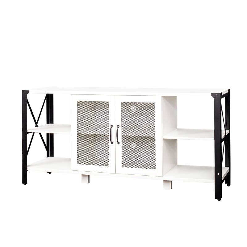 Entertainment Console Table with Storage, for TVs up to 80"