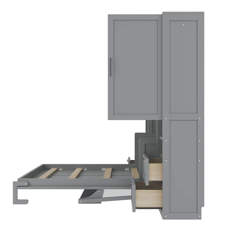 Full Size Murphy Bed Wall Bed with Closet