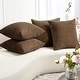 preview thumbnail 55 of 90, Deconovo Throw Pillow Covers, Corduroy Striped Decorative Covers, Set of 4 16 x 16 - Chocolate