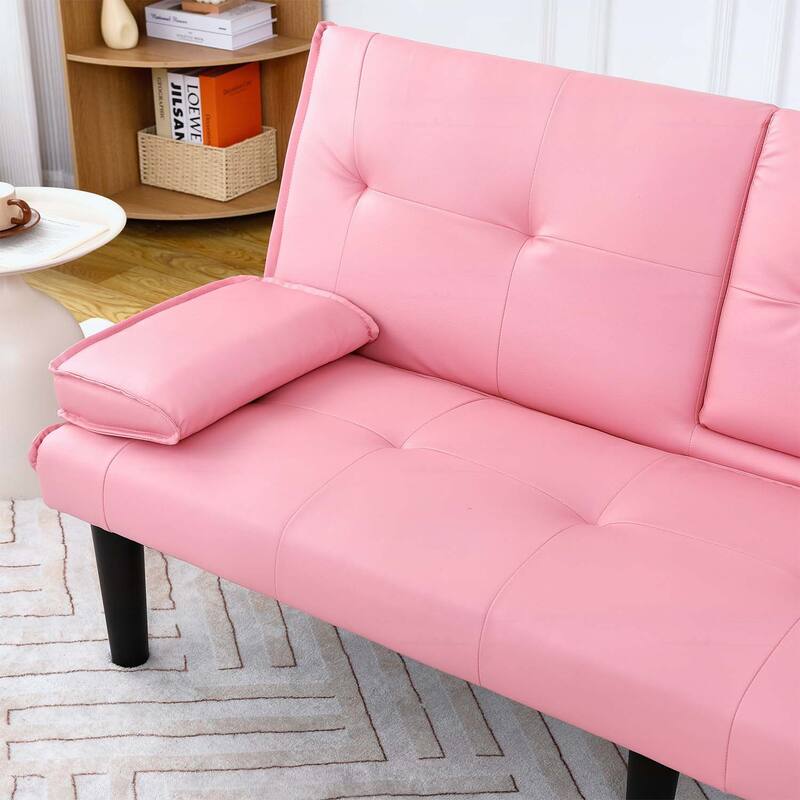 Sofa Bed with Foldable Design and Cup Holder,Ideal for Versatile Living Spaces