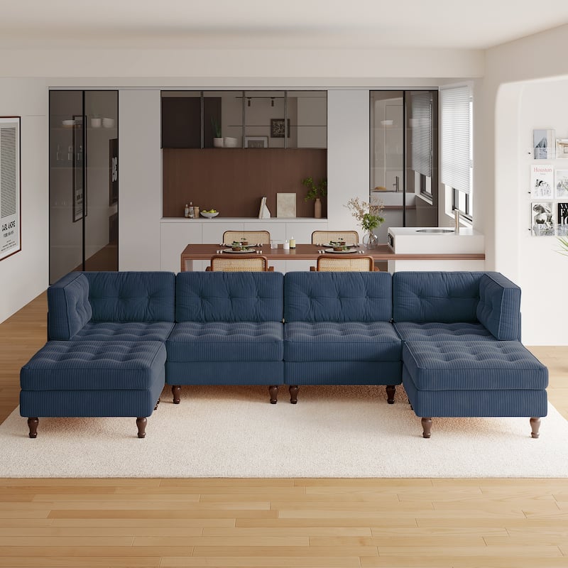 Madison Oversized Upholstered Corduroy Modular Sectional Sofa