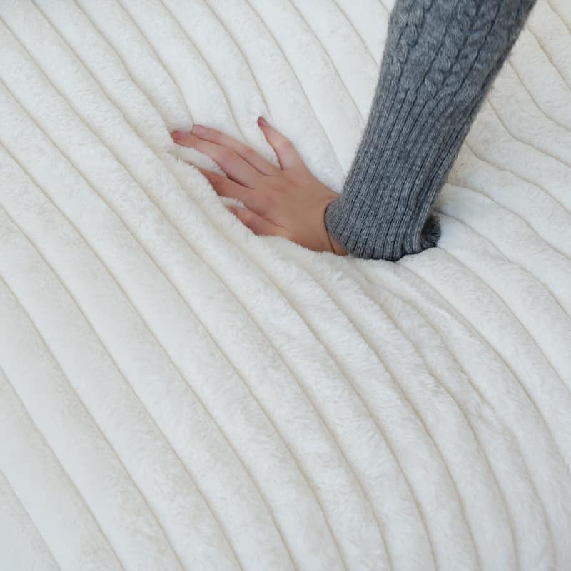 Large L-shape Plush Fabrics Upholstery Sectional Sofa Down Filled Cloud Couch