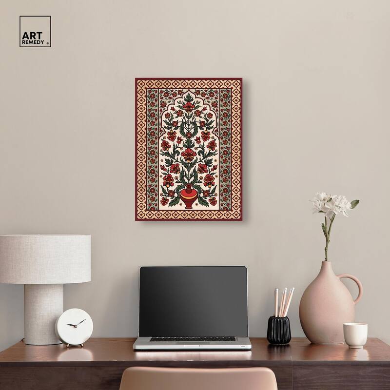 Royal Floral Mat Canvas by Art Remedy, Gallery Wrapped