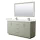Option Light Green / White Quartz Top / Brushed Nickel