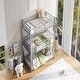 preview thumbnail 23 of 22, Metal Twin Size Triple Bunk Bed with Guardrails, Black
