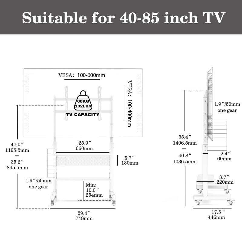 Rolling TV Stand