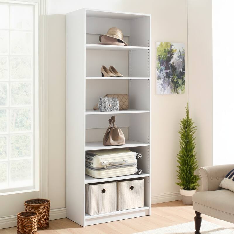 Prosper 32" White Wood Walk-in Closet with Two Rods - 31.4"W x 15.7"D x 83" H