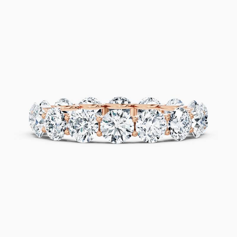 Auriya 14k Gold Round Lab Grown Diamond Eternity Band 2.10 - 9.75 ct. tw. (F-G, VS) - 4.80 ct. wt. - 9 - Rose