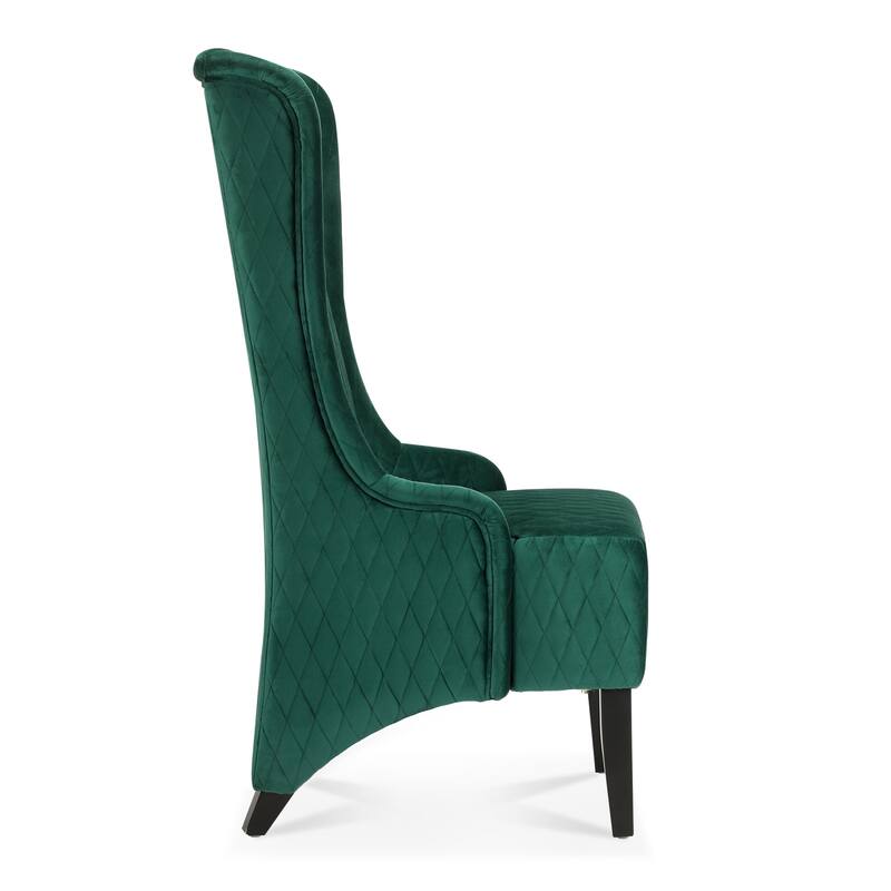 Elegant Reading Chair Upholstered Chair with High Back, Lounge Chair Decorative Chair Corner Chair with Wood Legs