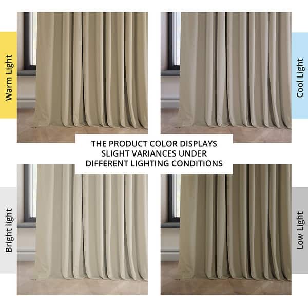 dimension image slide 0 of 4, Exclusive Fabrics Extra Wide Heritage Plush Velvet Room Darkening Curtain (1 Panel)