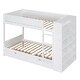 preview thumbnail 10 of 14, Twin-Over-Twin Bunk Bed with 2-Drawers, Multi-Layer Cabinet and Guardrails for Safety, No Box Spring Needed, White