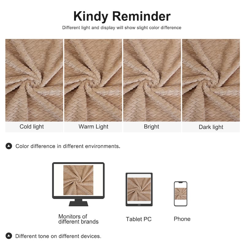 Flannel Fleece Throw Blanket for Bed or Couch,