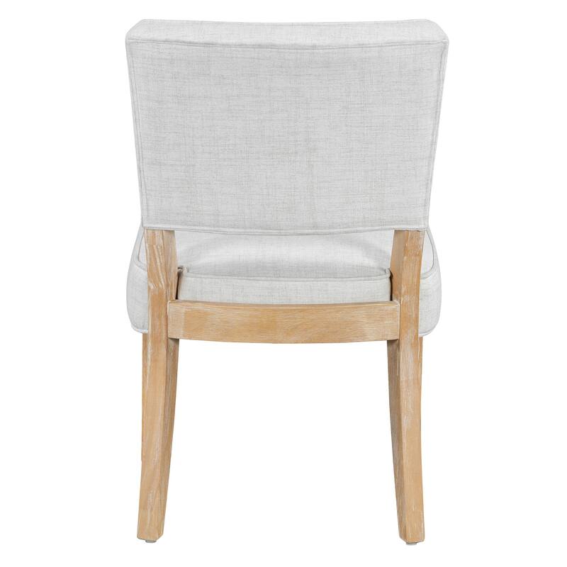 5 Piece Wood Round Dining Table Set with 4 Upholstered Chairs