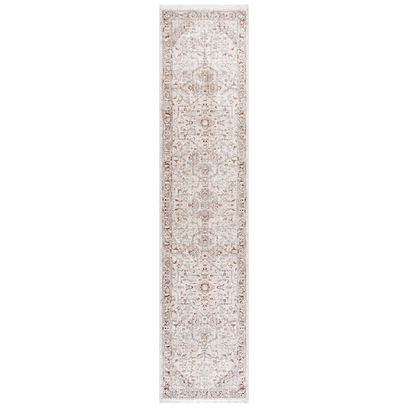 SAFAVIEH Garnet Eleuteria Vintage Distressed Rug - 2'2" x 10' Runner - Ivory/Grey Rust