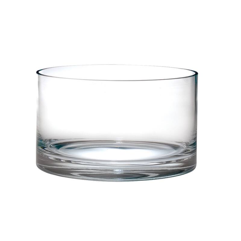 Majestic Gifts Inc. Glass Straight Sided Salad Bowl-Thick Walls-8" Diameter - 8" Diameter