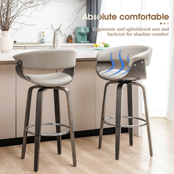 Glitzhome Set of 2 or 4 Modern Counter & Bar Height Wooden