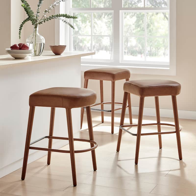 NPD Furniture Rylee Backless Counter Stool (Set of 2)
