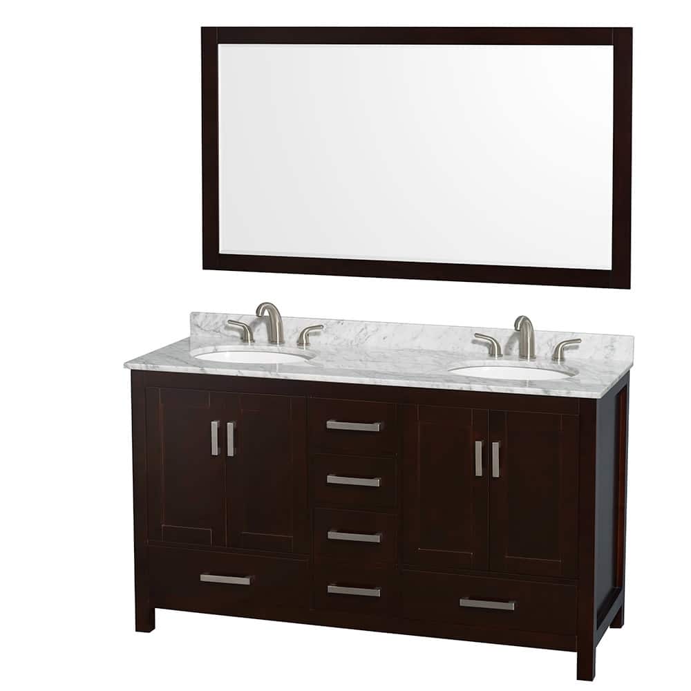 Wyndham Collection WCS141460DUNOM58 Sheffield 60" Free Standing Double